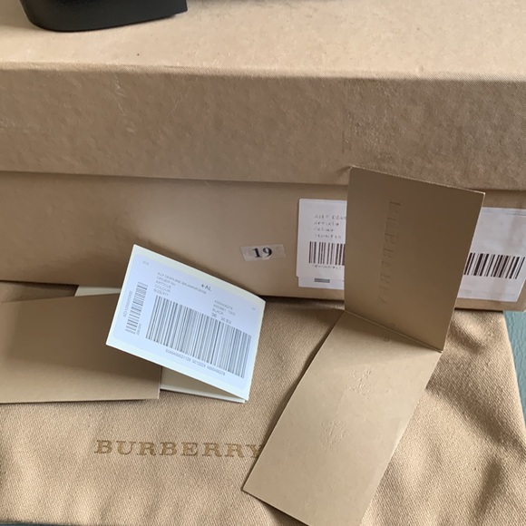 BURBERRY Black Suede Metal Logo Ankle Boots - Picture 8 of 15